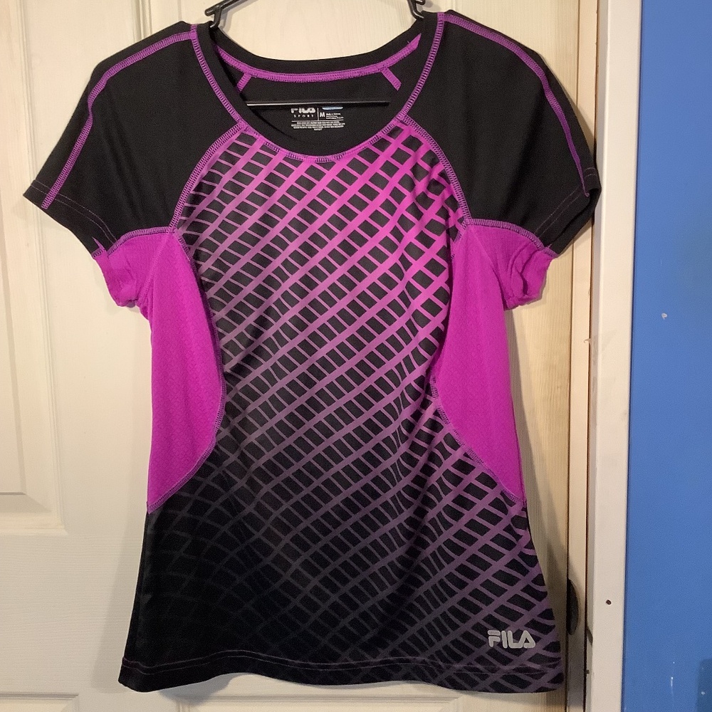 Women’s Fila Purple & Black T-shirt  Size M